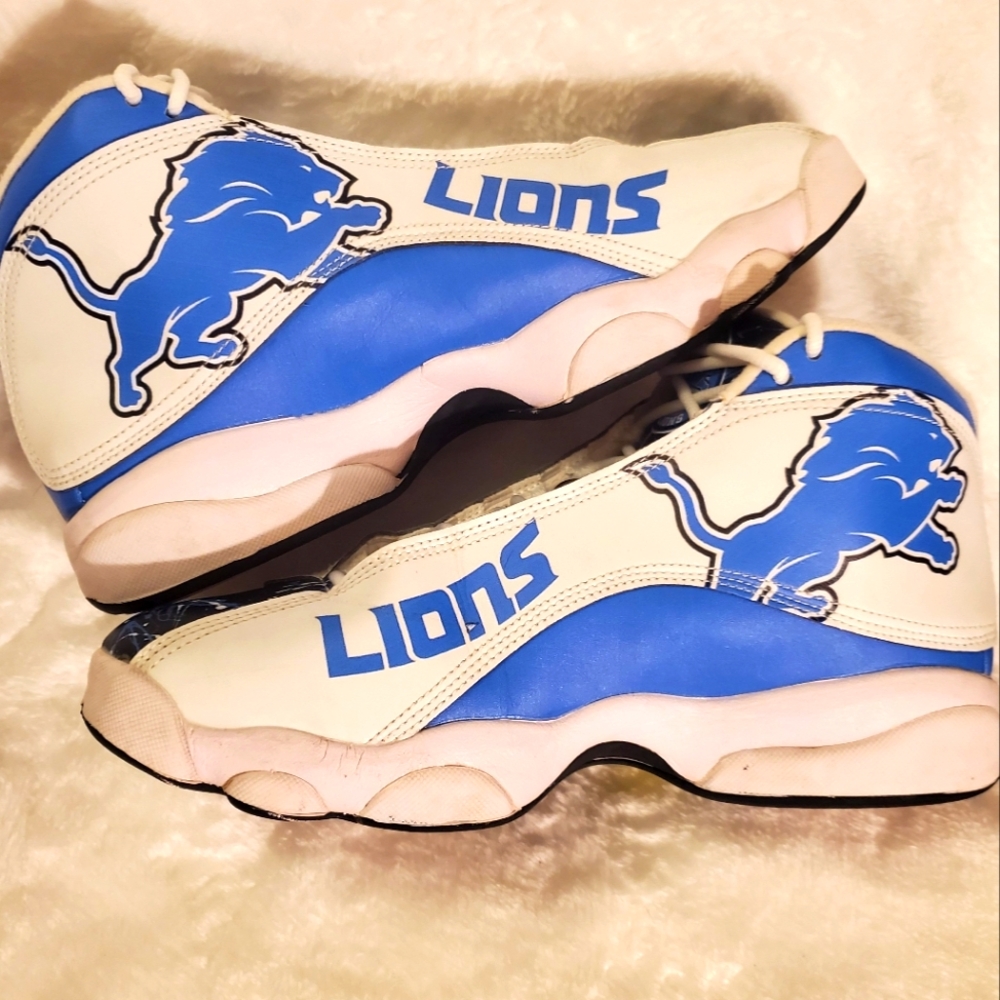 Detroit Lions Athletic Sneakers Tennis Shoes Mens 9.5 Womens 12